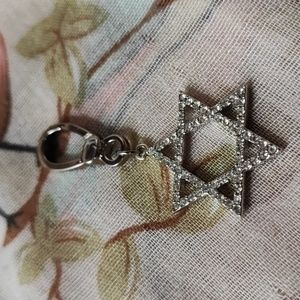 SALE - Star of David Jewish Purse Zipper Pet Charm Keychain NEW